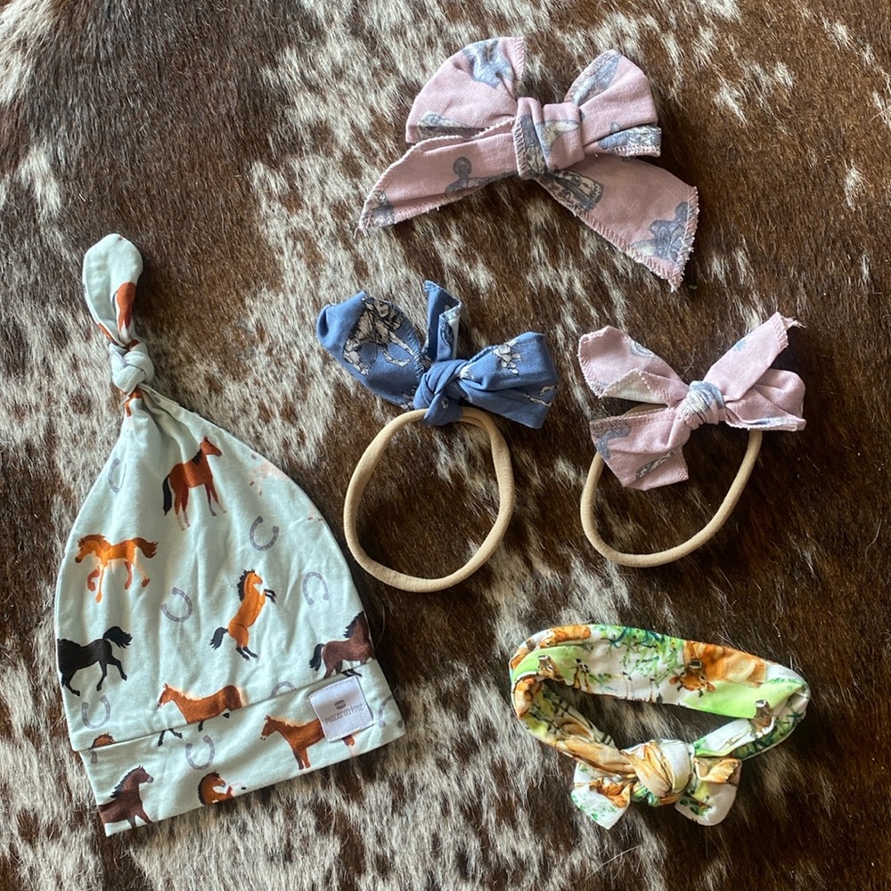 Western cowgirl baby hair accessories